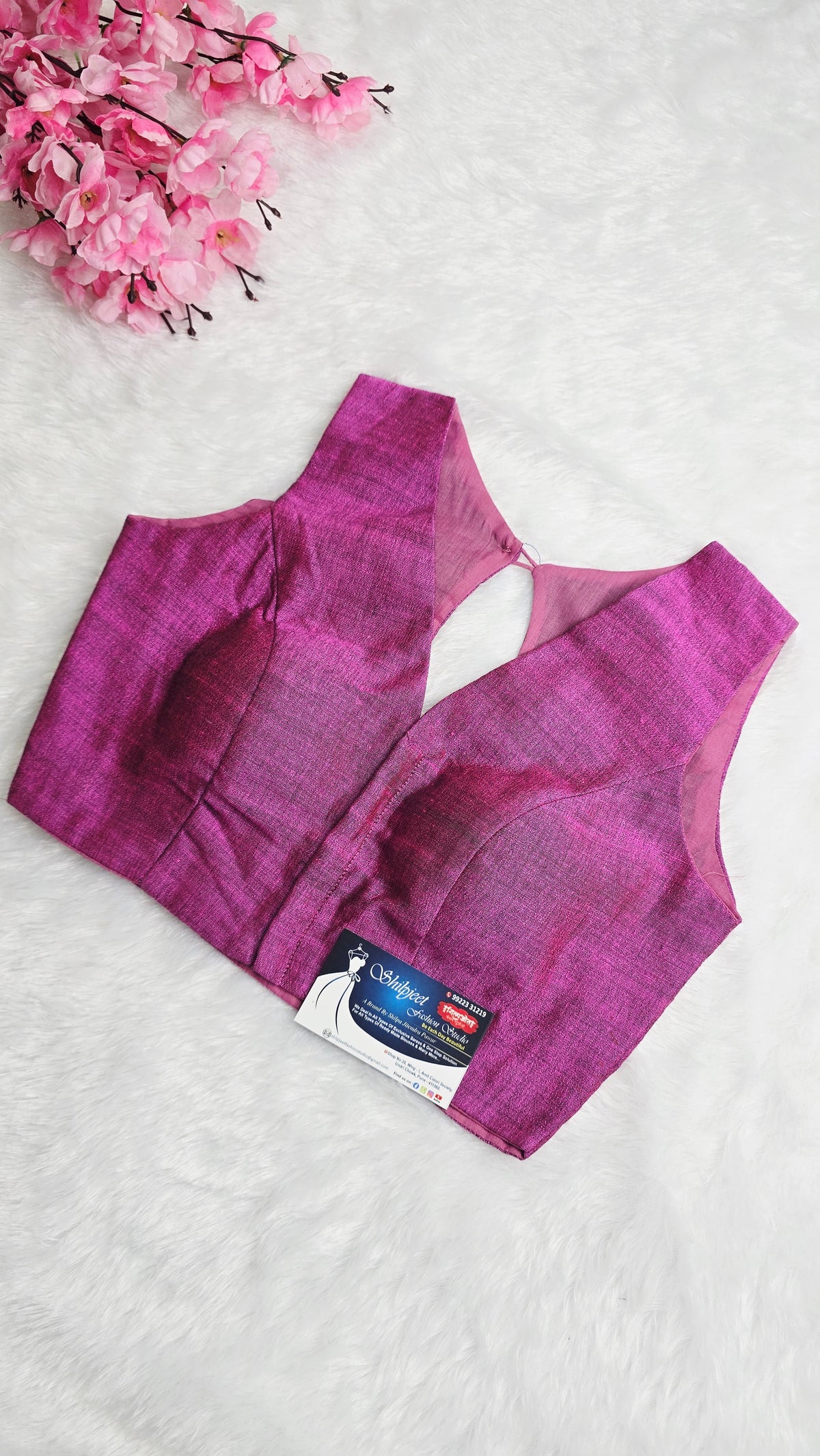 Acrylic Baby Pink Blouse