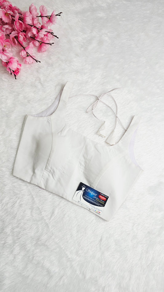White U Neck Blouse