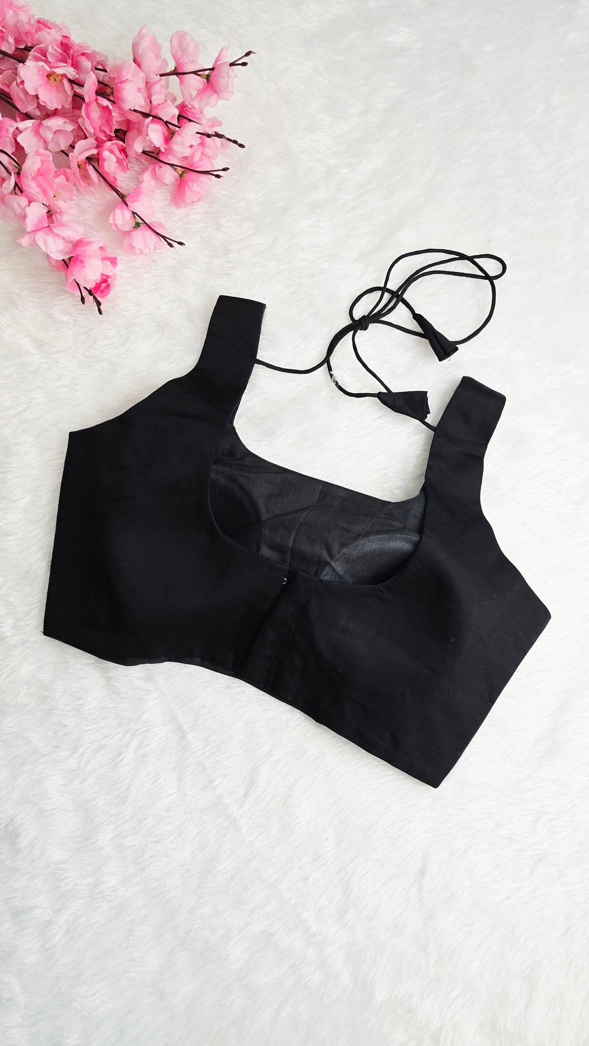 Black U  Neck Blouse
