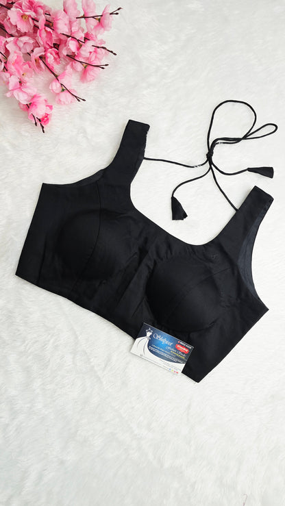 Black U  Neck Blouse