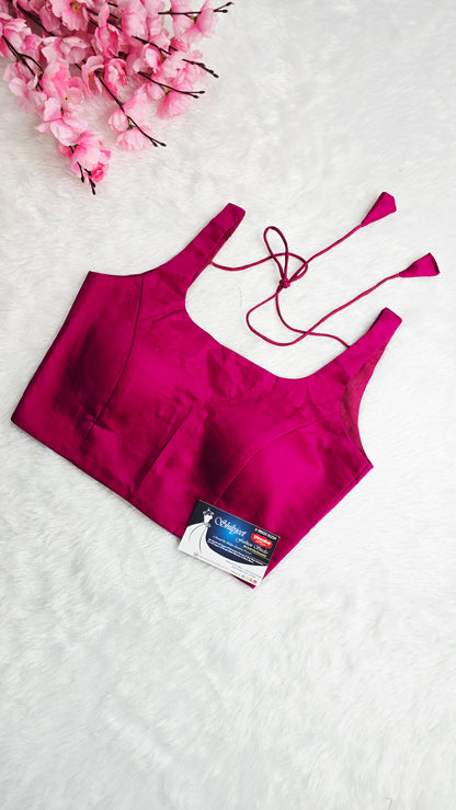 Pink U Neck Blouse