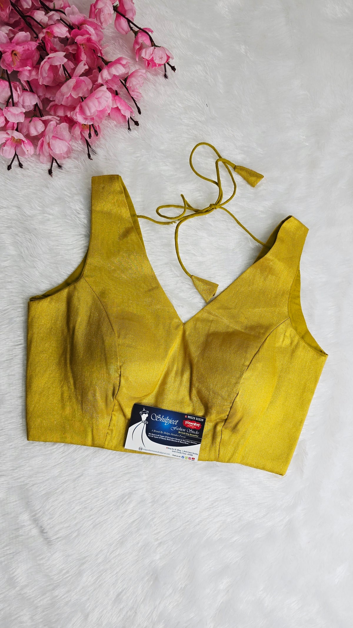 Golden V Neck Blouse