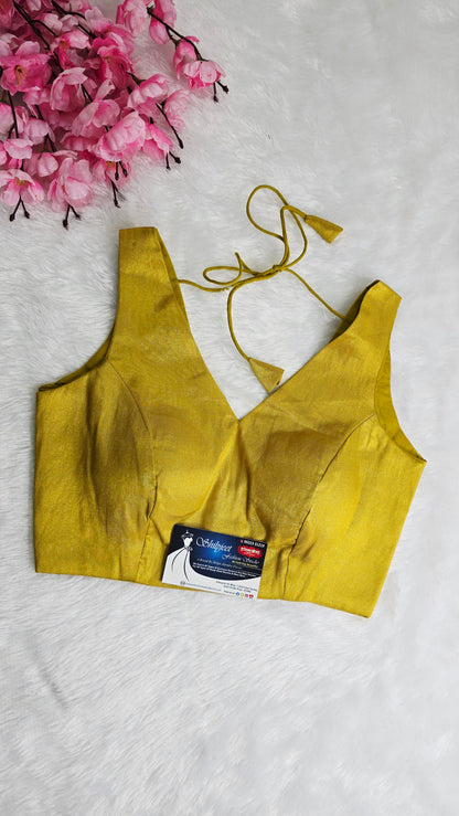 Golden V Neck Blouse